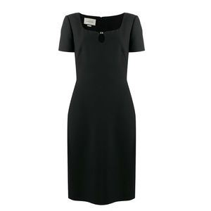 GUCCI Sweetheart Neck Black Dress